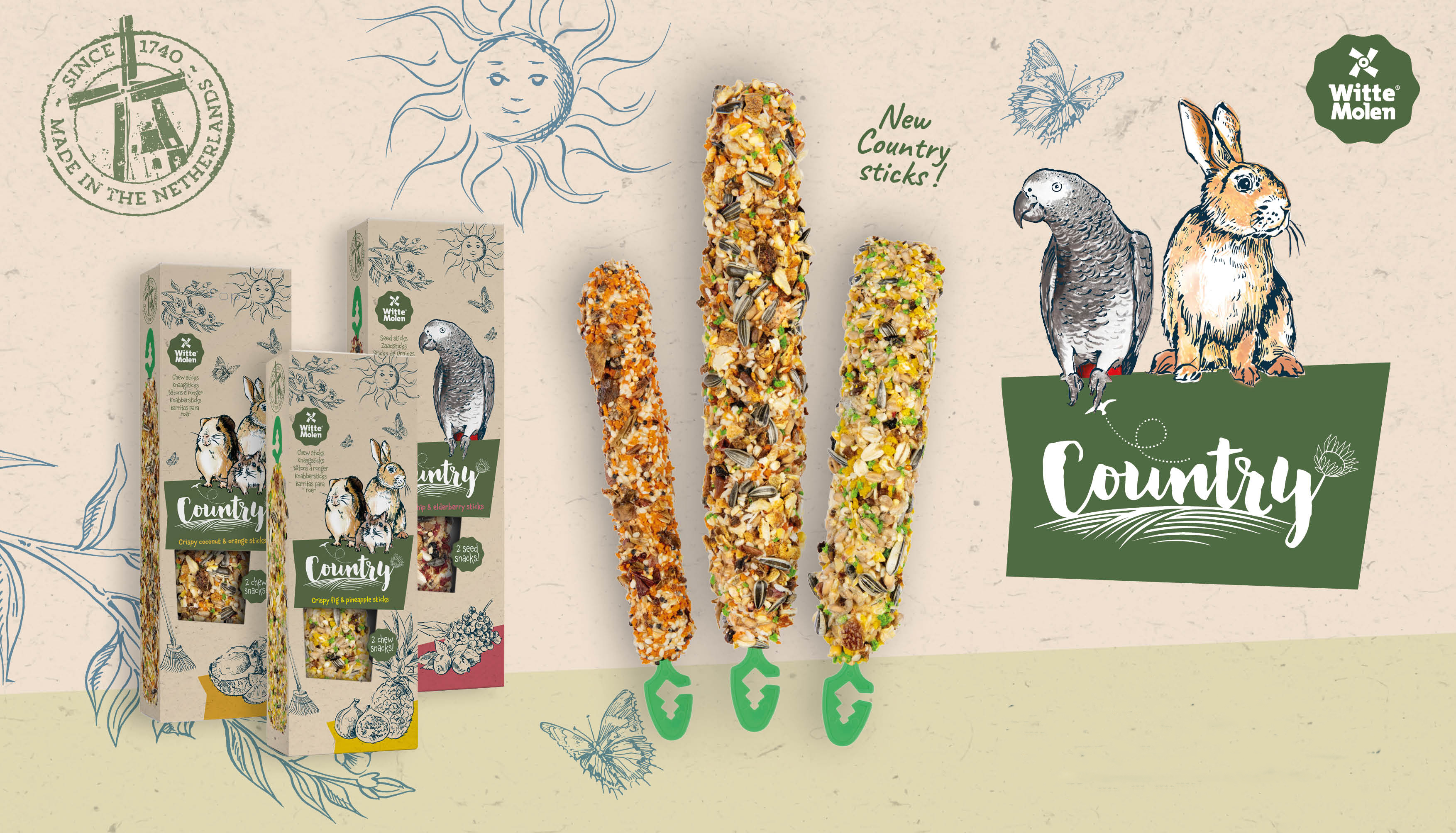 Delicious and healthy snacks for birds and mammals