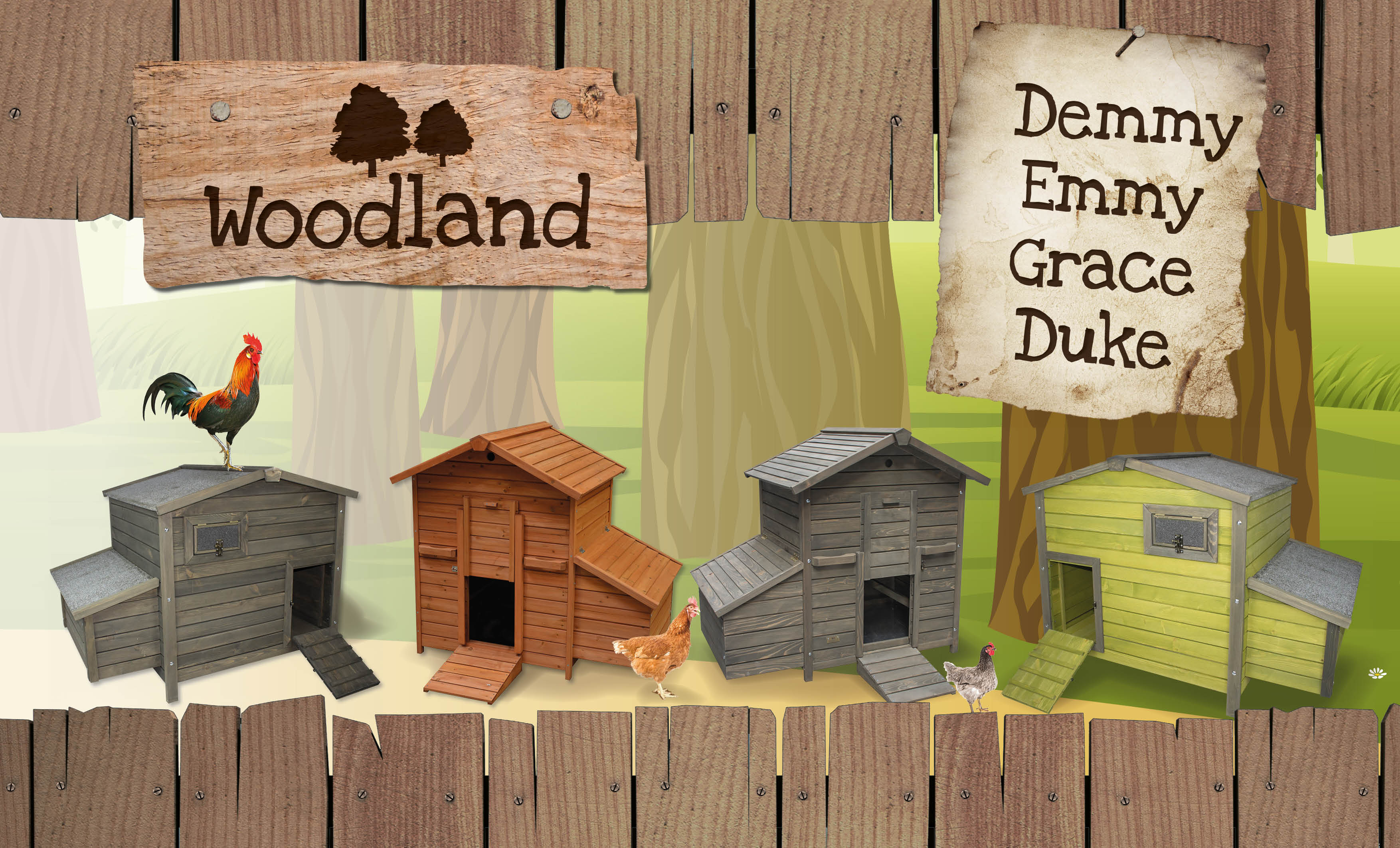 The new Woodland chicken coops